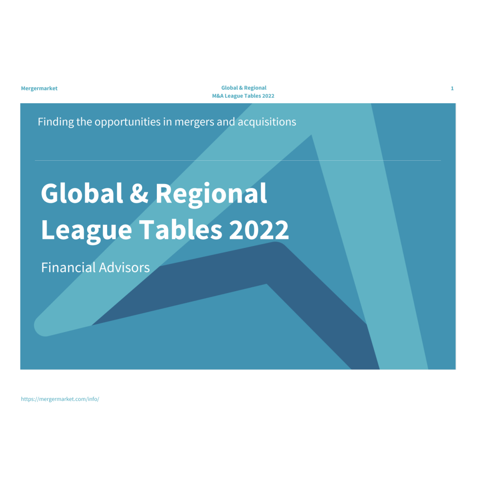 M&A League Tables 2022: Financial Advisors
