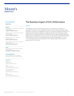 The Business Impact of ESG Performance