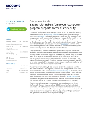 Sector comment: Energy rule-maker's 'bring your own power' proposal supports sector sustainability