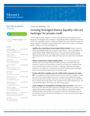 Growing leveraged finance liquidity risks are harbinger for private credit