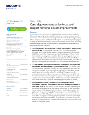 Power – India – Central government policy focus and support reinforce discom improvements, 21 May 2026