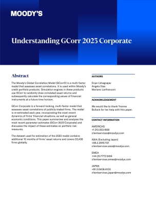 Understanding GCorr 2023 Corporate | Moody's Events