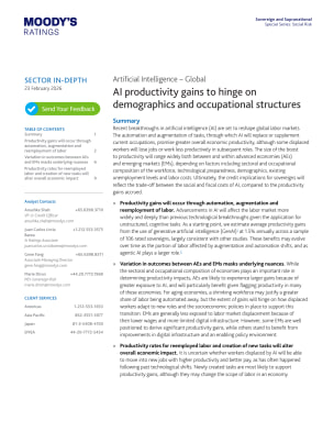 AI productivity gains to hinge on demographics and occupational structures