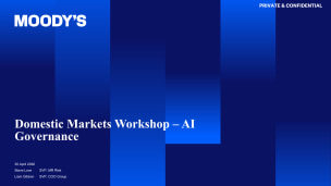 Domestic Markets Workshop – AI  Governance