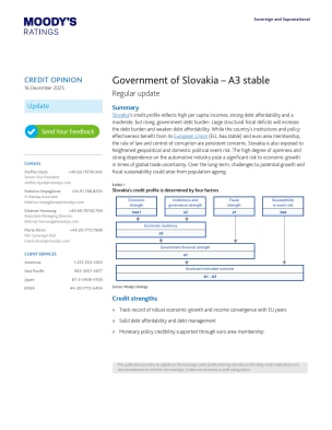 Government of Slovakia – A3 stable: Regular update