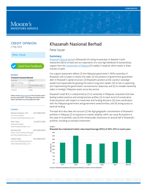 Credit Opinion: Khazanah Nasional Berhad