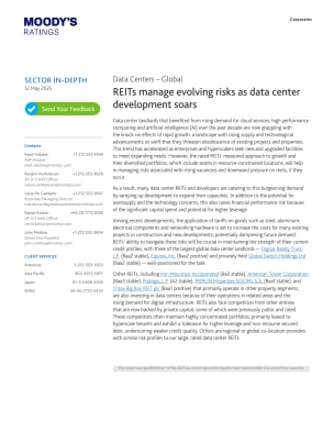 [Data Centers – Global] REITs manage evolving risks as data center development soars