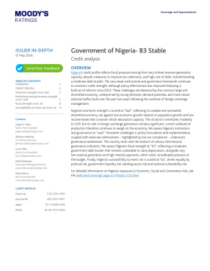 Government of Nigeria - B3 Stable