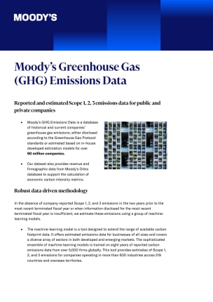 Moody's Greenhouse Gas (GHG) Emissions Data