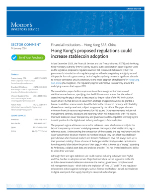 Sector Comment - Hong Kong’s proposed regulations could increase stablecoin adoption
