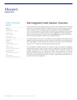 Risk Integrated Credit Solution: Overview | Moody's Events