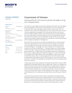 Government of Vietnam - Soaring tariffs will curb economic growth and weigh on long-term competitiveness, 4 Apr 2025