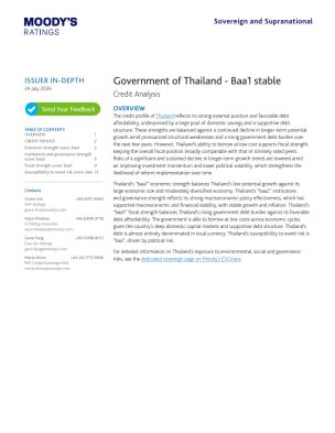 Issuer In-depth: Government of Thailand - Baa1 stable (24 Jul 2026)