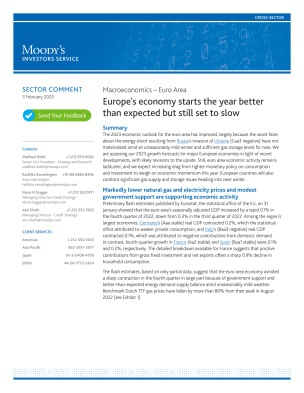 Macroeconomics – Euro Area Europe's economy starts the year better than expected but still set to slow