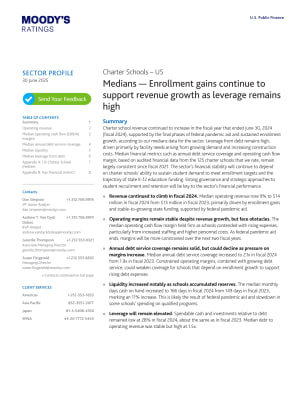 Medians — Enrollment gains continue to support revenue growth as leverage remains high