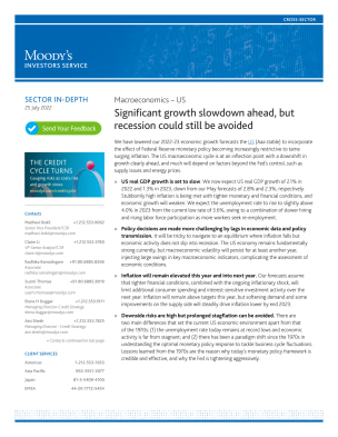 Significant growth slowdown ahead, but recession could still be avoided