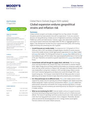 Global Macro Outlook (August 2026 Update) - Global expansion endures geopolitical strains and inflation risk, 27 Aug 2026