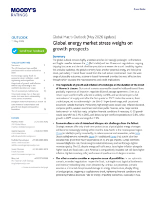 Global energy market stress weighs on growth prospects