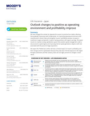 Outlook changes to positive as operating environment and profitability improve