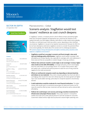 Macroeconomics – Global: Scenario analysis: Stagflation would test issuers' resilience as cost crunch deepens