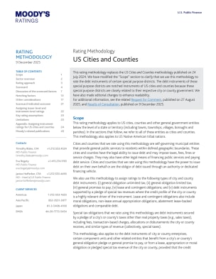 Rating Methodology | US Cities and Counties