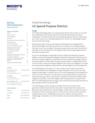 Rating Methodology US Special Purpose Districts
