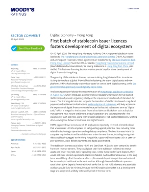First batch of stablecoin issuer licences fosters development of digital ecosystem