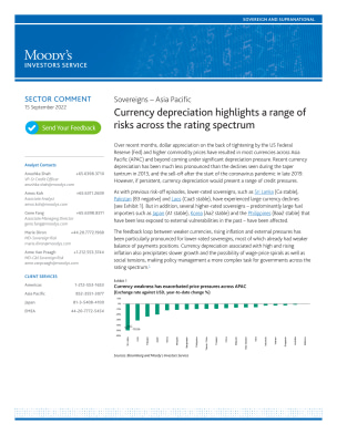 Sector Comment: Sovereigns – Asia Pacific - Currency depreciation ...