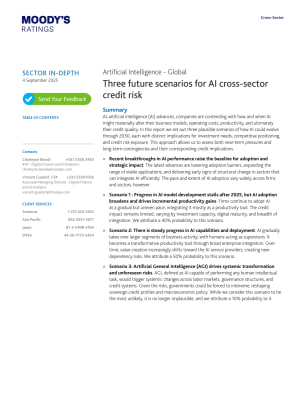 Three future scenarios for AI cross-sector credit risk