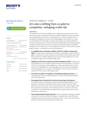 AI’s role is shifting from co-pilot to competitor, reshaping credit risk | 11 May 2026