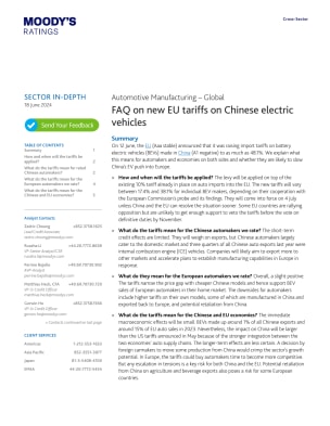 FAQ on new EU tariffs on Chinese electric vehicles