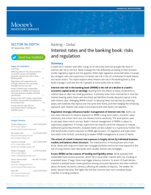 Interest rates and the banking book: risks and regulation