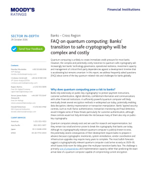FAQ on quantum computing: Banks' transition to safe cryptography will be complex and costly