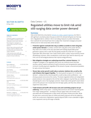 SECTOR IN-DEPTH | Regulated utilities move to limit risk amid still-surging data center power demand