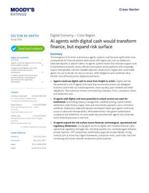 Digital Economy – Cross Region: AI agents with digital cash would transform finance, but expand risk surface