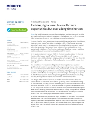 [Financial Institutions – Korea] Evolving digital asset laws will create opportunities but over a long time horizon