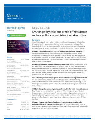 Political Risk – Chile. FAQ on policy risks and credit effects across ...