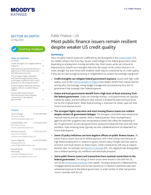 SECTOR IN-DEPTH | Most public finance issuers remain resilient despite weaker US credit quality