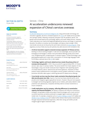 Services – China –  AI acceleration underscores renewed expansion of China's services overseas, 10 Jun 2026