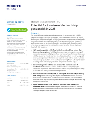 SECTOR IN-DEPTH | Potential for investment decline is top pension risk in 2025