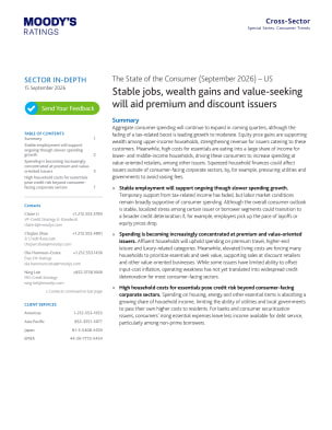 The State of the Consumer (September 2026) – US Stable jobs, wealth gains and value-seeking will aid premium and discount issuers