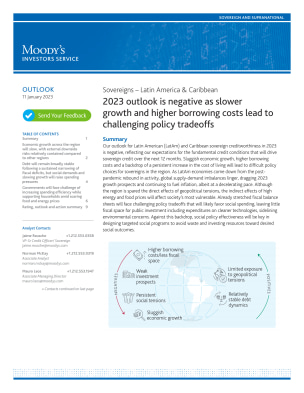 Sovereigns – Latin America & Caribbean 2023 outlook is negative as ...
