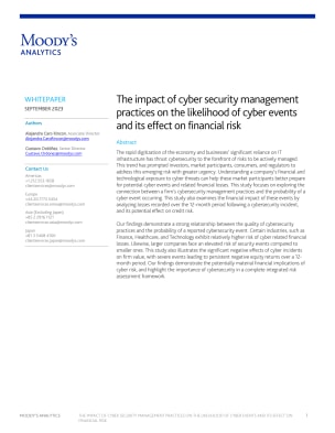 The Impact of Cyber Security Management Practices.