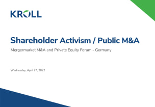 Shareholder Activism/Public M&A - Kroll