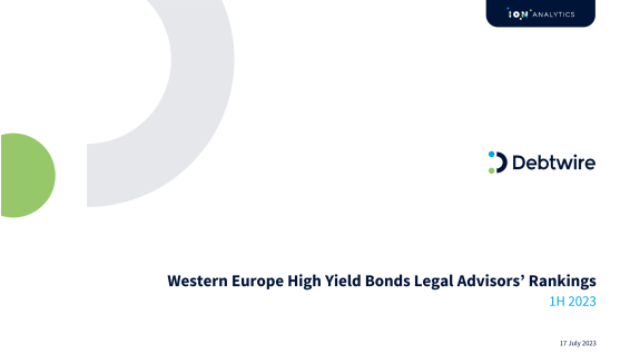 Western Europe High-Yield Bonds Legal Advisors’ Rankings: 1H23