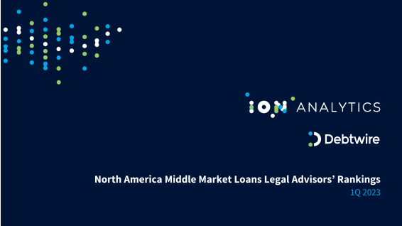 US Middle Market Loans Legal Advisors' Rankings: 1Q23