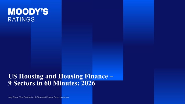 2026 US Housing and Housing Finance 9 Sectors in 60 Minutes