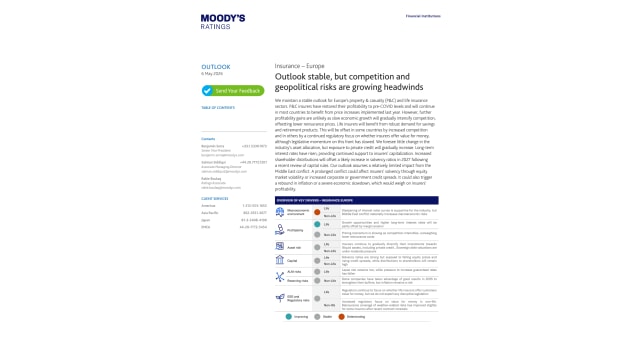 Outlook stable, but competition and geopolitical risks are growing headwinds