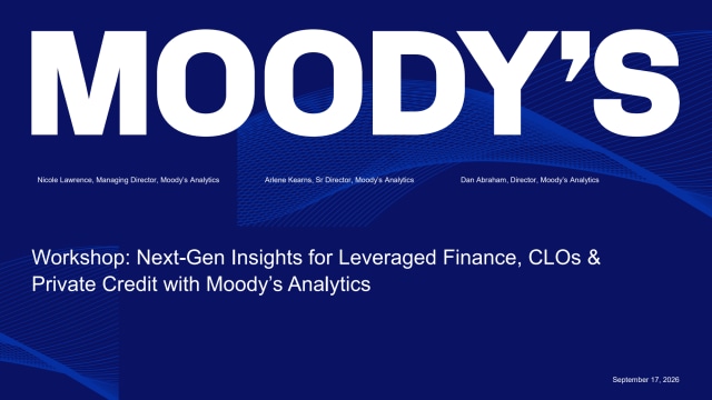 2026 Moody's CLO & Leveraged Loan Conference Workshop Slides