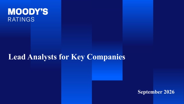 Lead Analysts for Key Issuers RT